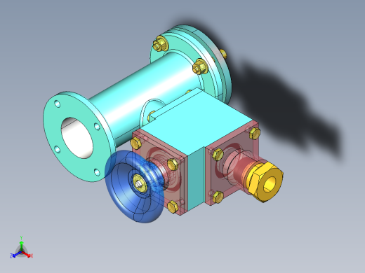 真空阀三维图正等轴测缩略图