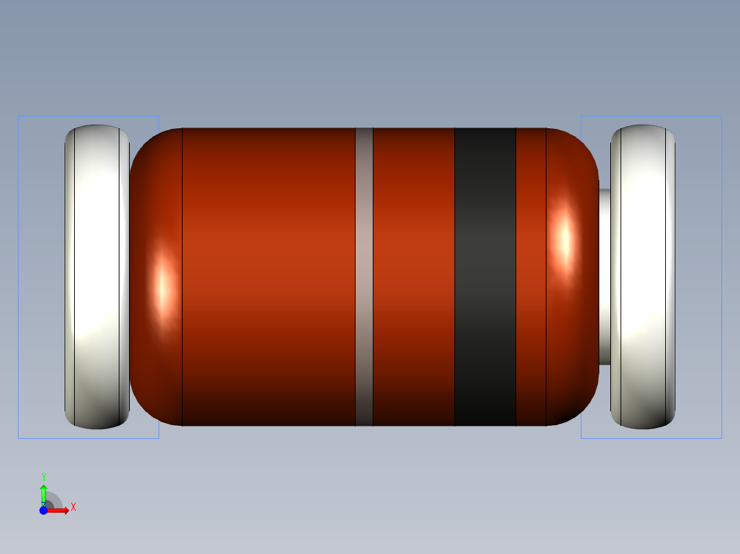 分立半导体元件封装-DO-213AB-RED前视图
