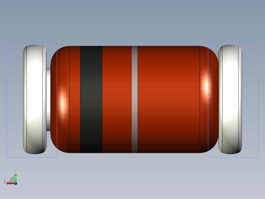 分立半导体元件封装-DO-213AB-RED后视图
