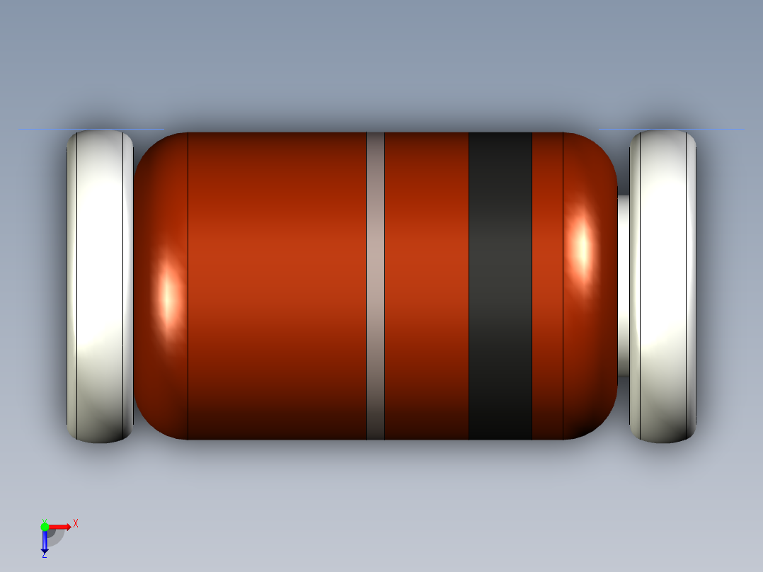 分立半导体元件封装-DO-213AB-RED俯视图