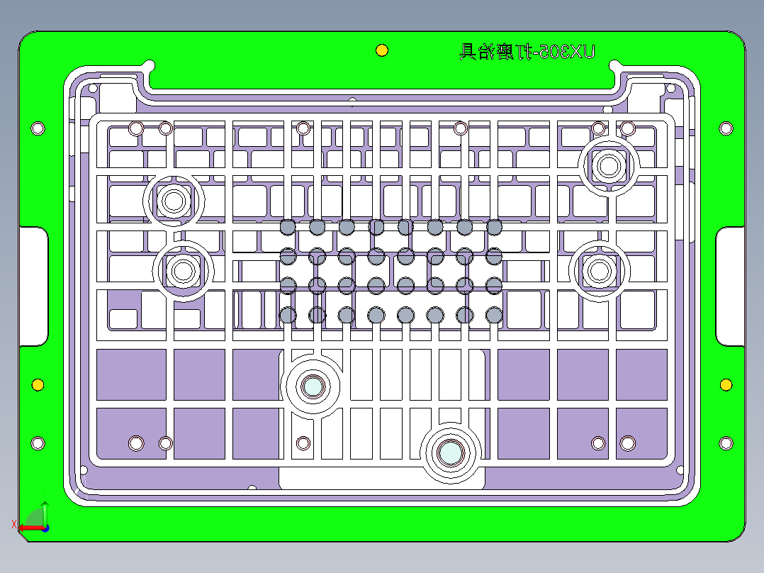 UX305-C笔记本CNC工装夹具三维模型-DAMO后视图