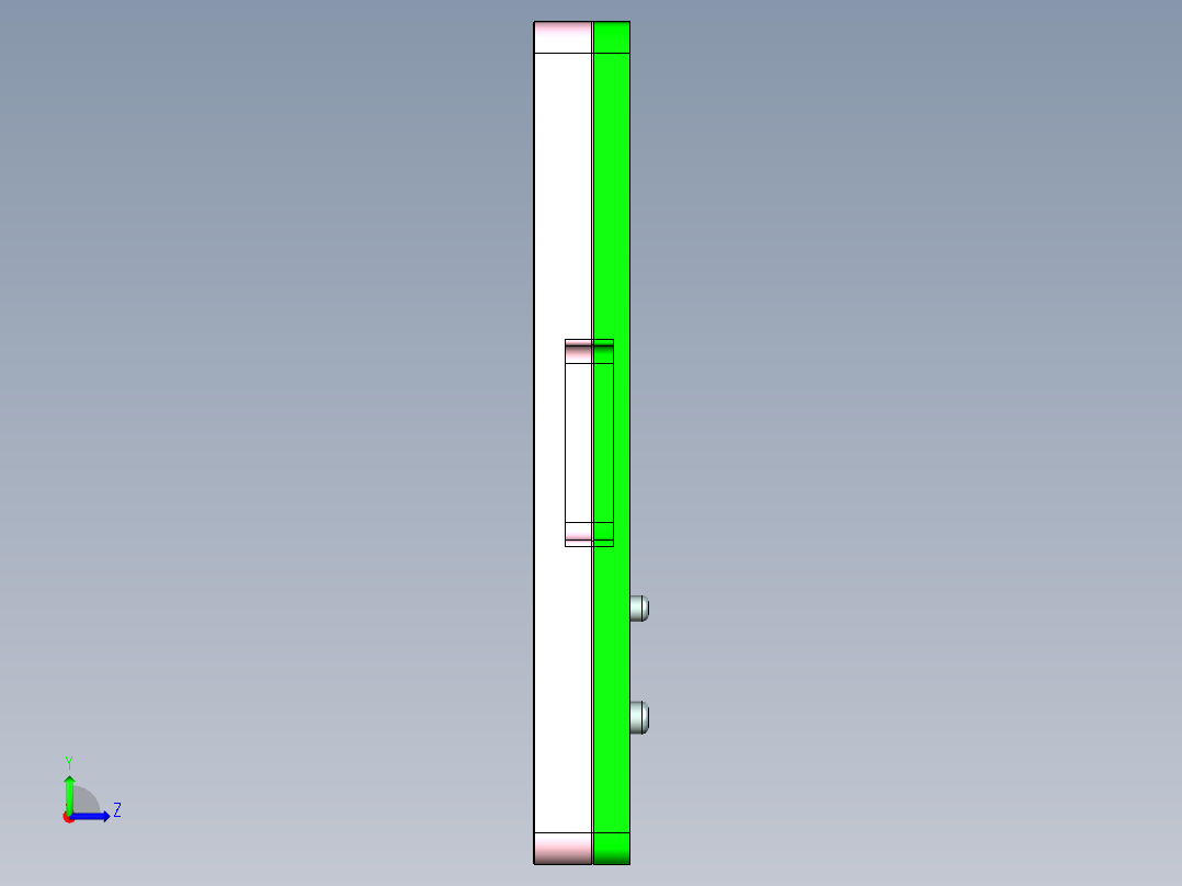 UX305-C笔记本CNC工装夹具三维模型-DAMO左视图