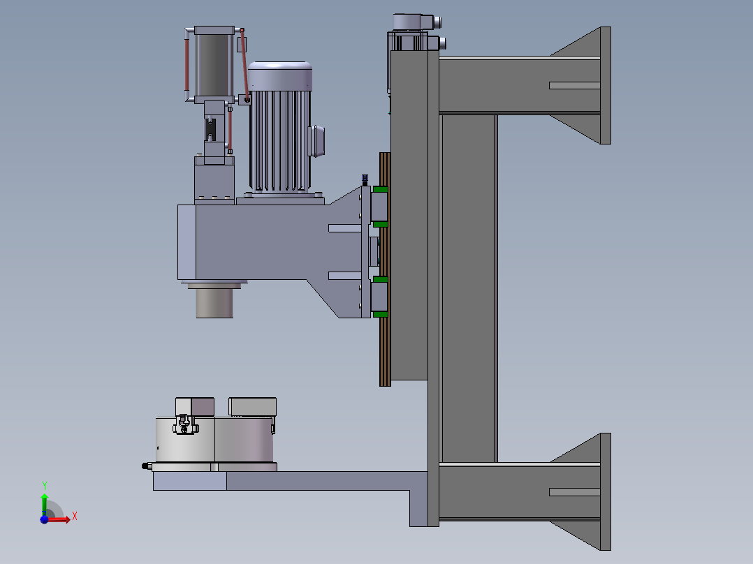 小型卧式车床sw18可编辑前视图