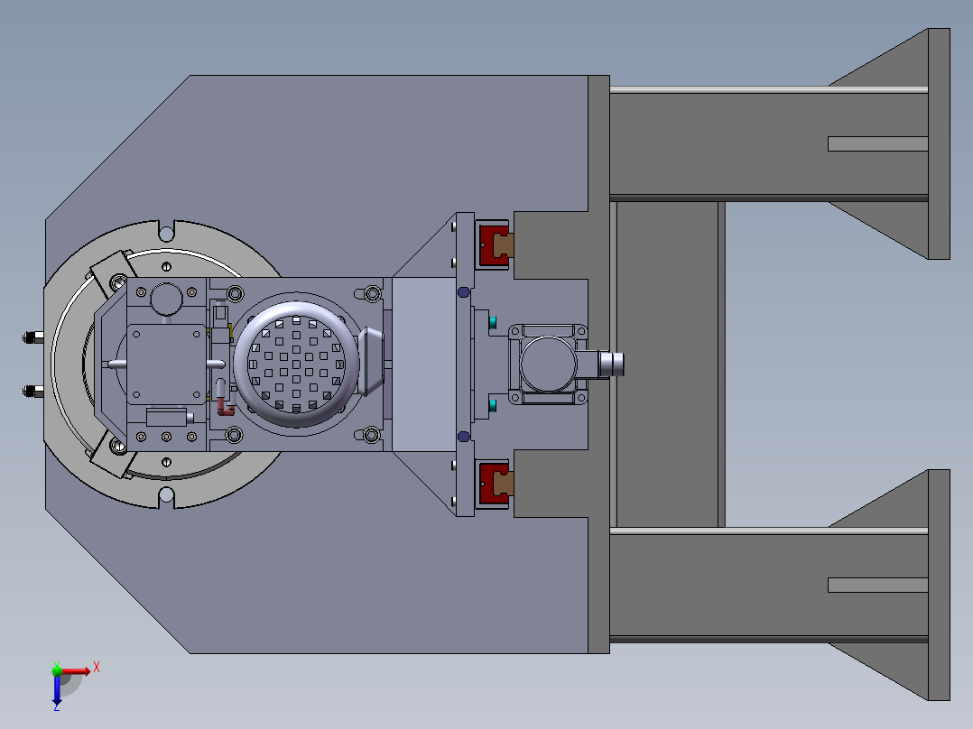 小型卧式车床sw18可编辑俯视图
