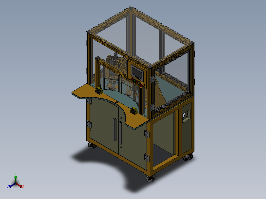 自动锁垫片机（sw18可编辑+工程图+BOM）正等轴测图