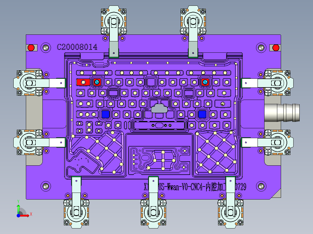 X1-C-US-笔记本CNC工装夹具三维模型WWAN-V0-CNC4-内腔加工-200831前视图