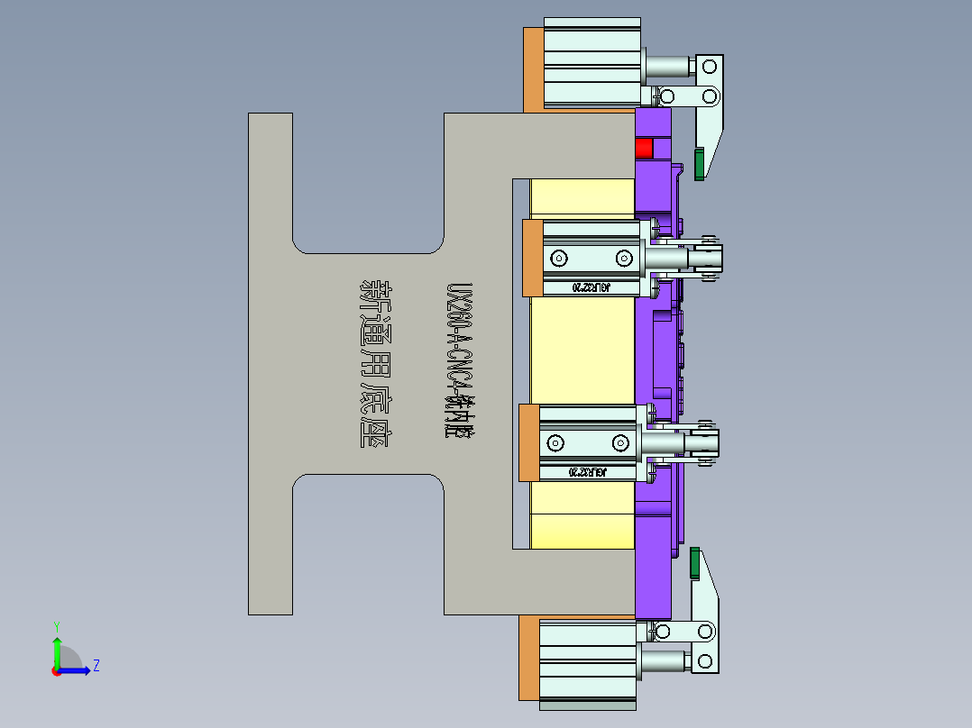 X1-C-US-笔记本CNC工装夹具三维模型WWAN-V0-CNC4-内腔加工-200831左视图