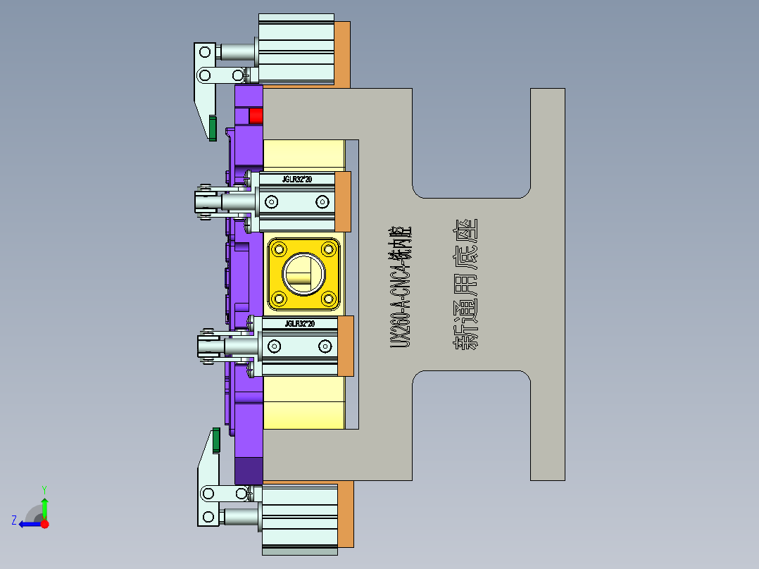 X1-C-US-笔记本CNC工装夹具三维模型WWAN-V0-CNC4-内腔加工-200831右视图