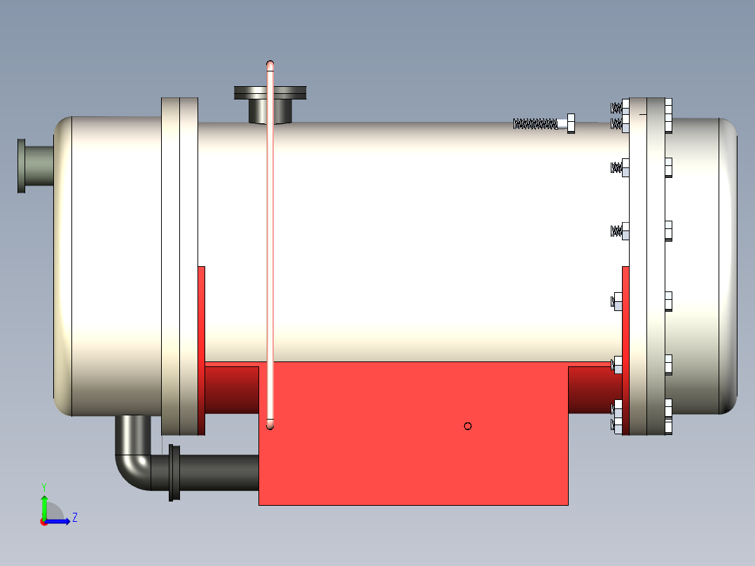 B2004032-生物质碳化炉左视图