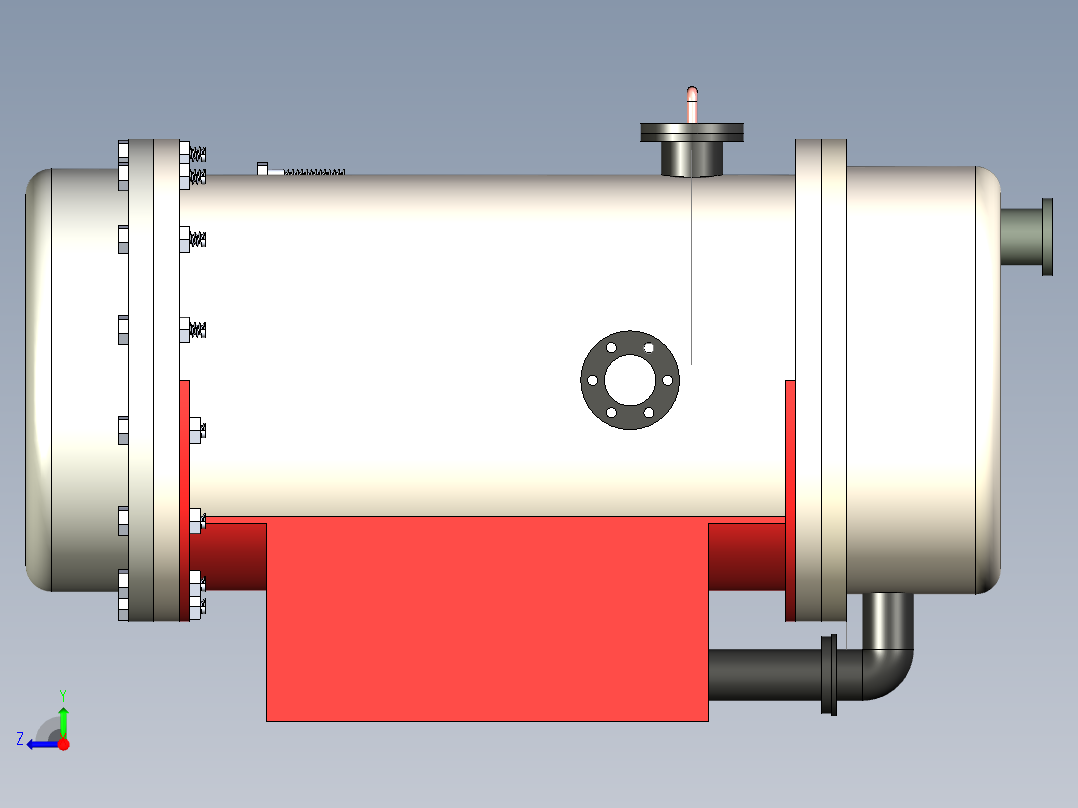B2004032-生物质碳化炉右视图