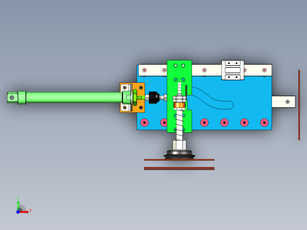 吸附式90度翻转机构前视图