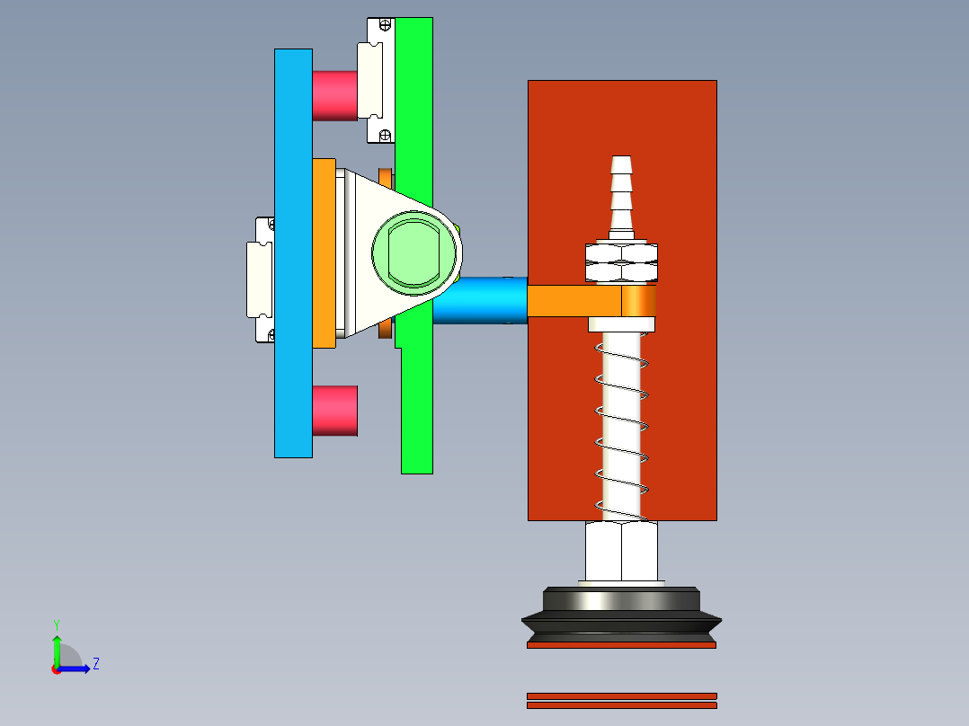 吸附式90度翻转机构左视图