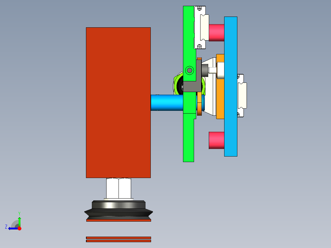 吸附式90度翻转机构右视图