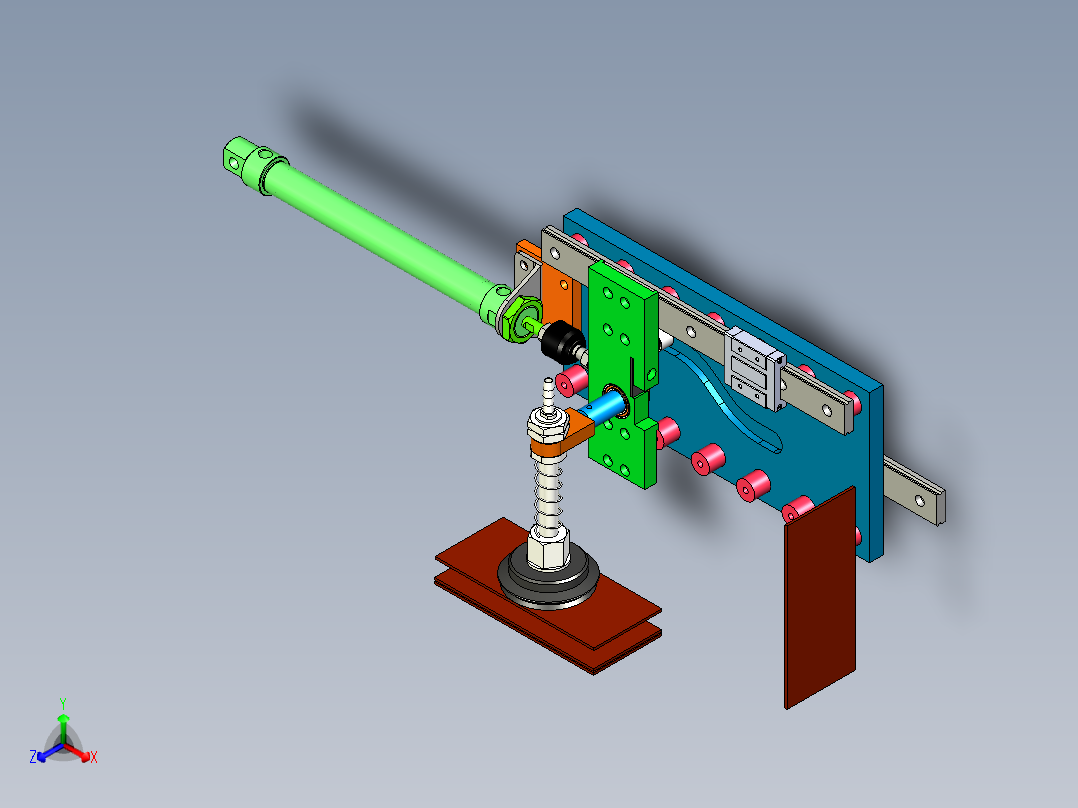 吸附式90度翻转机构正等轴测图