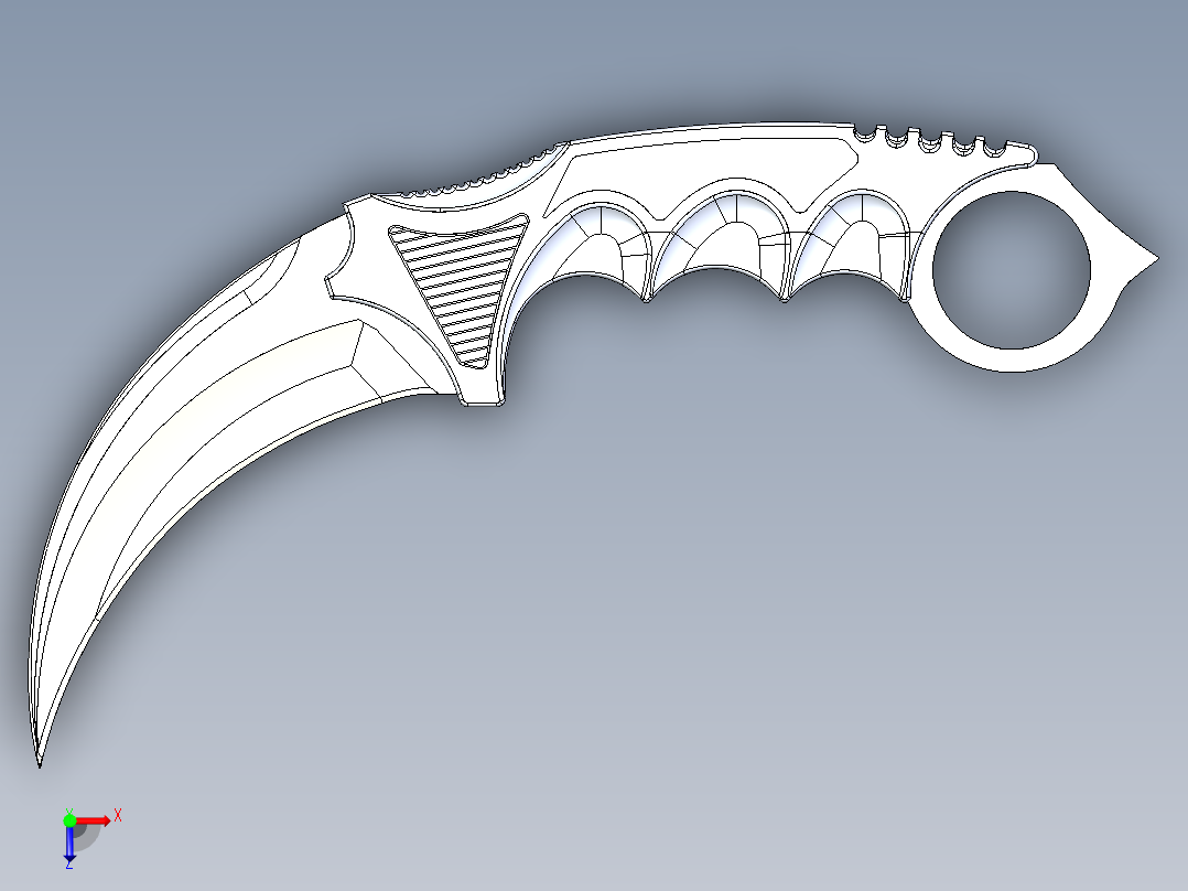 爪子刀、刀(30)俯视图