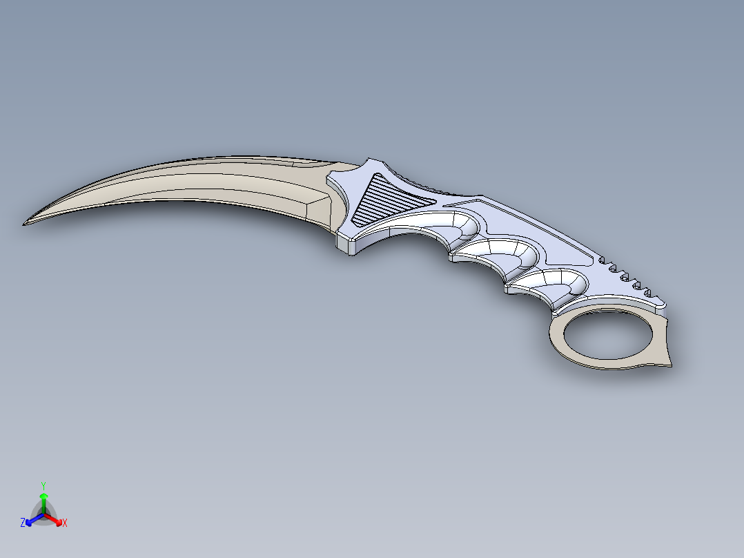 爪子刀、刀(30)正等轴测图