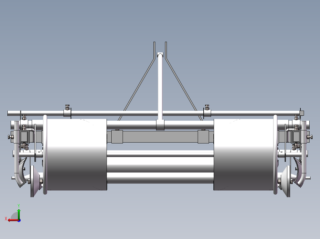 农业地膜覆盖机三维SW模型铺膜机后视图