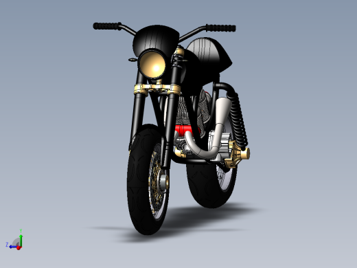 咖啡赛车摩托车