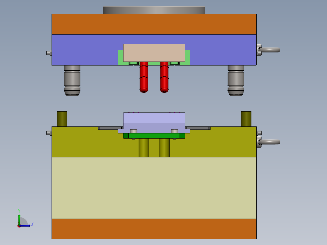 注塑模具、模具(67)左视图