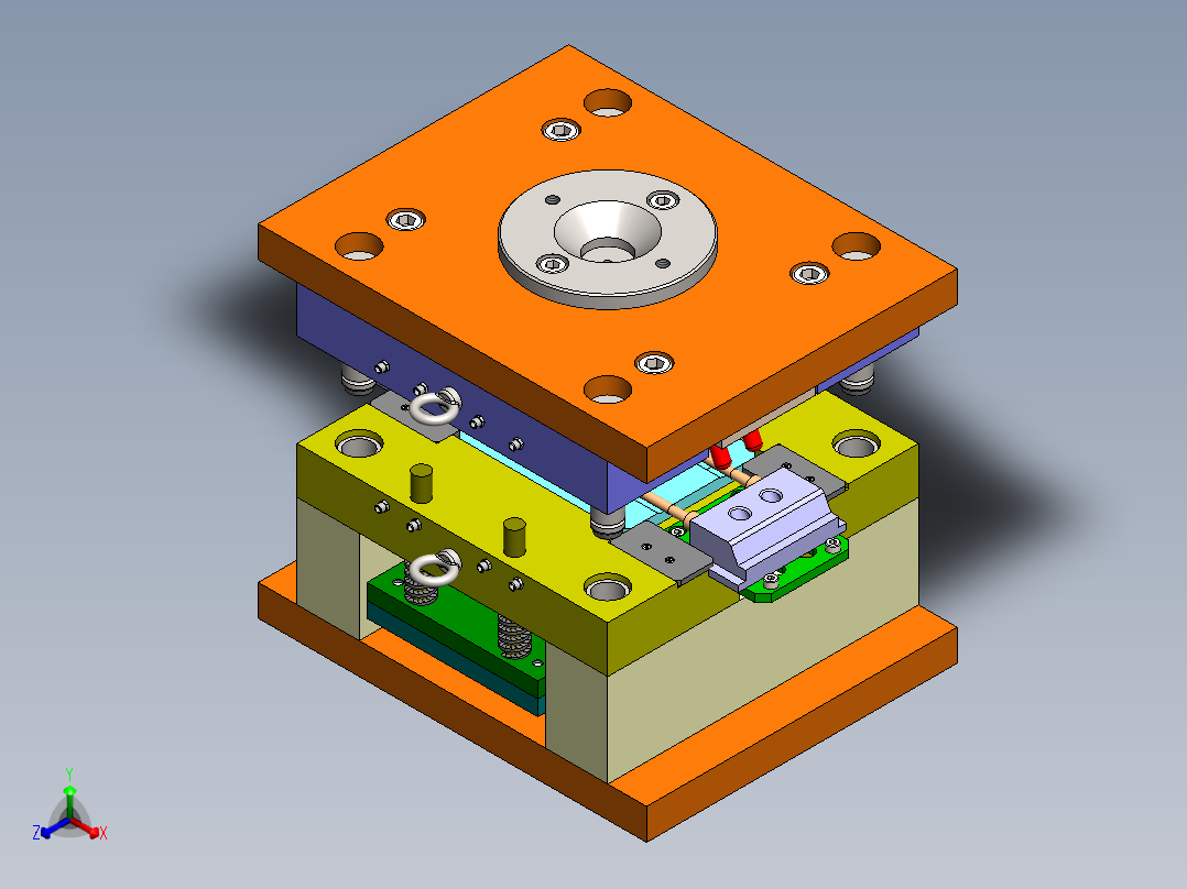 注塑模具、模具(67)正等轴测图
