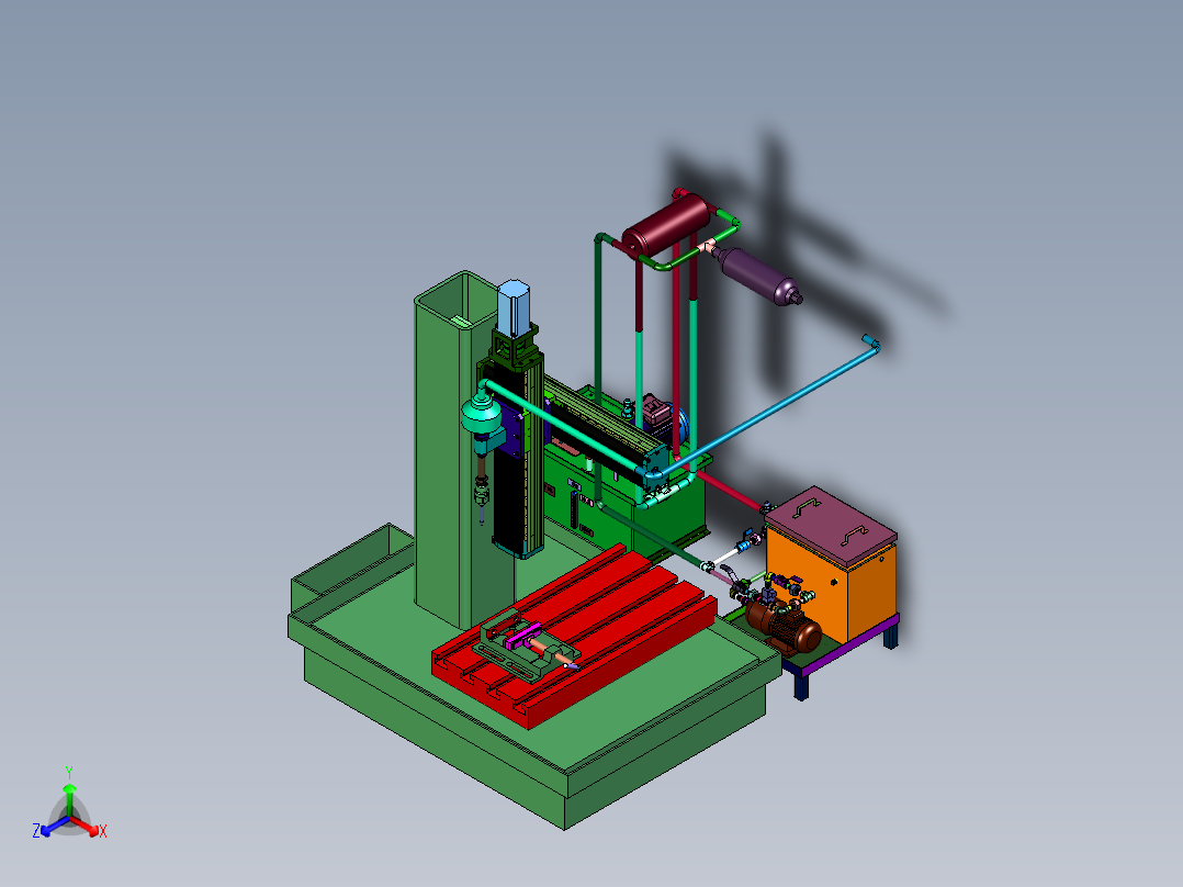 数控水切割机射流生成装置正等轴测图