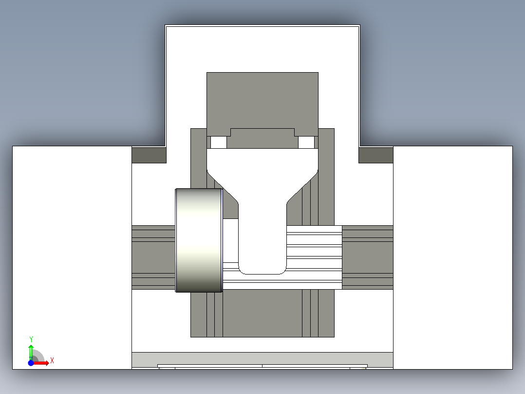 B3004048-数控铣床 - 机构开启关闭门前视图