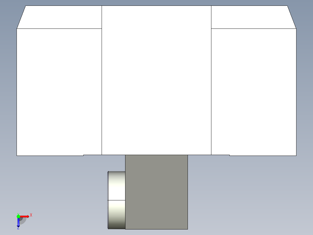 B3004048-数控铣床 - 机构开启关闭门俯视图