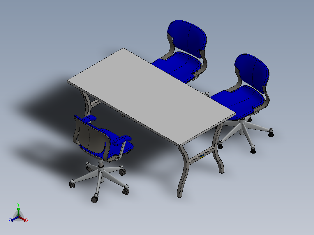 椅子、凳子(14)正等轴测图