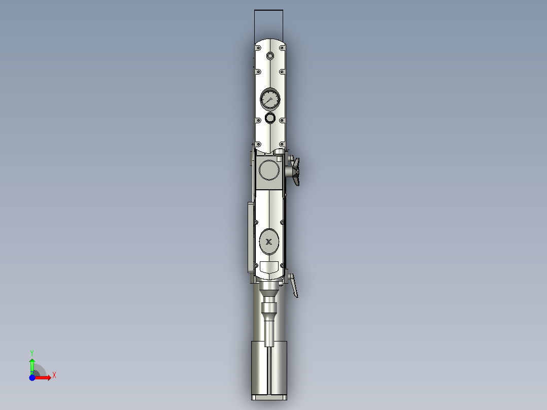 超声波焊接机设计模型前视图