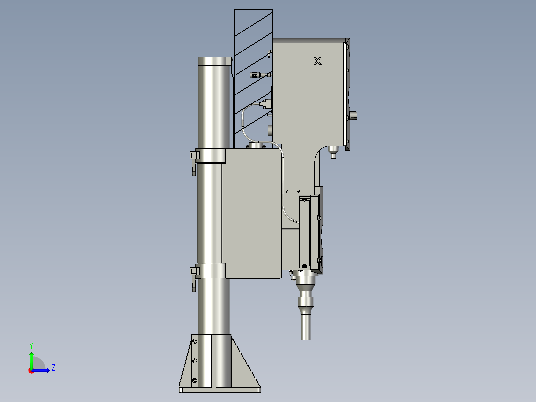 超声波焊接机设计模型左视图