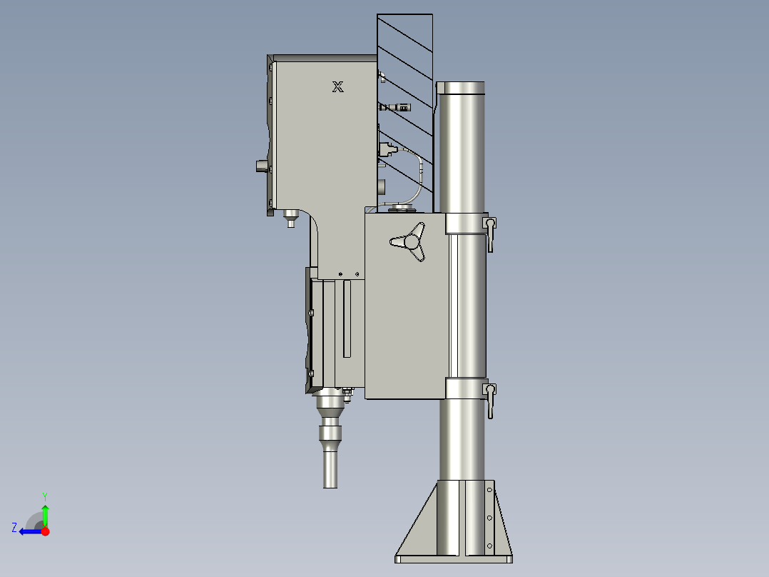 超声波焊接机设计模型右视图
