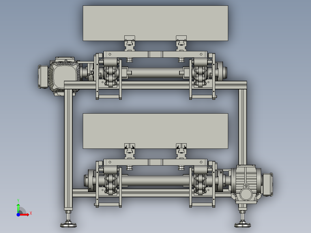 WY21056倍速链输送机前视图