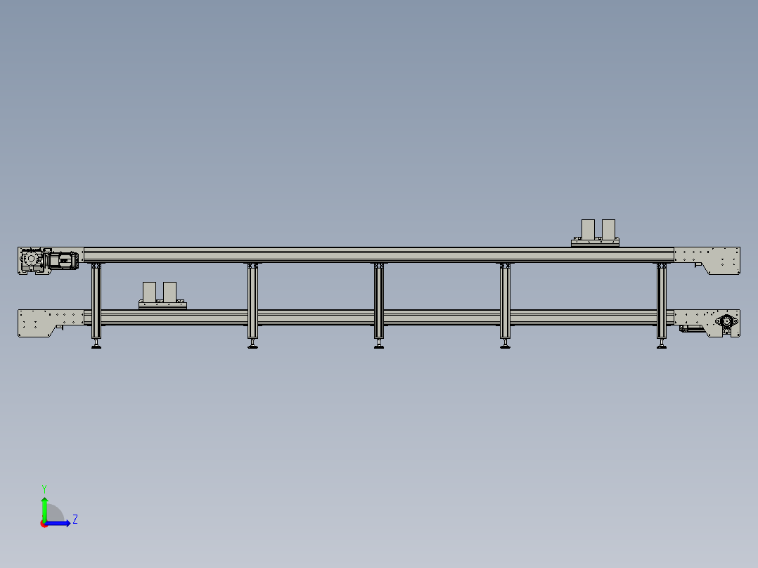 WY21056倍速链输送机左视图