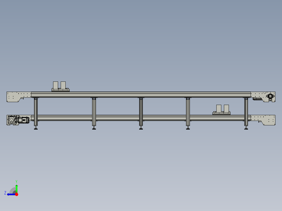 WY21056倍速链输送机右视图