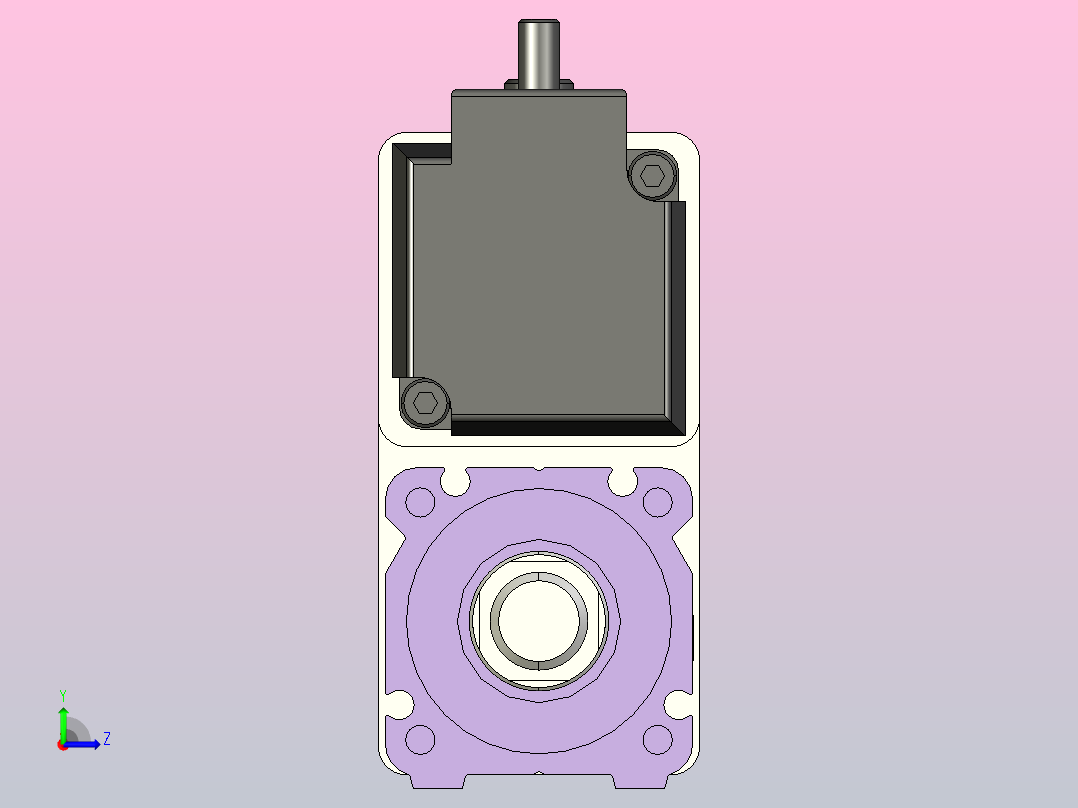 MTC25-350-P#-P-MTC25电缸 100W伺服电机折装左视图