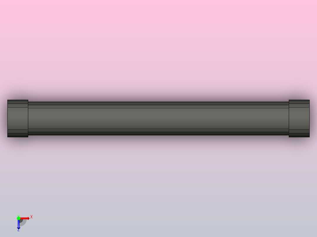 GN 334-36-300椭圆管状手柄拉手把手手柄俯视图