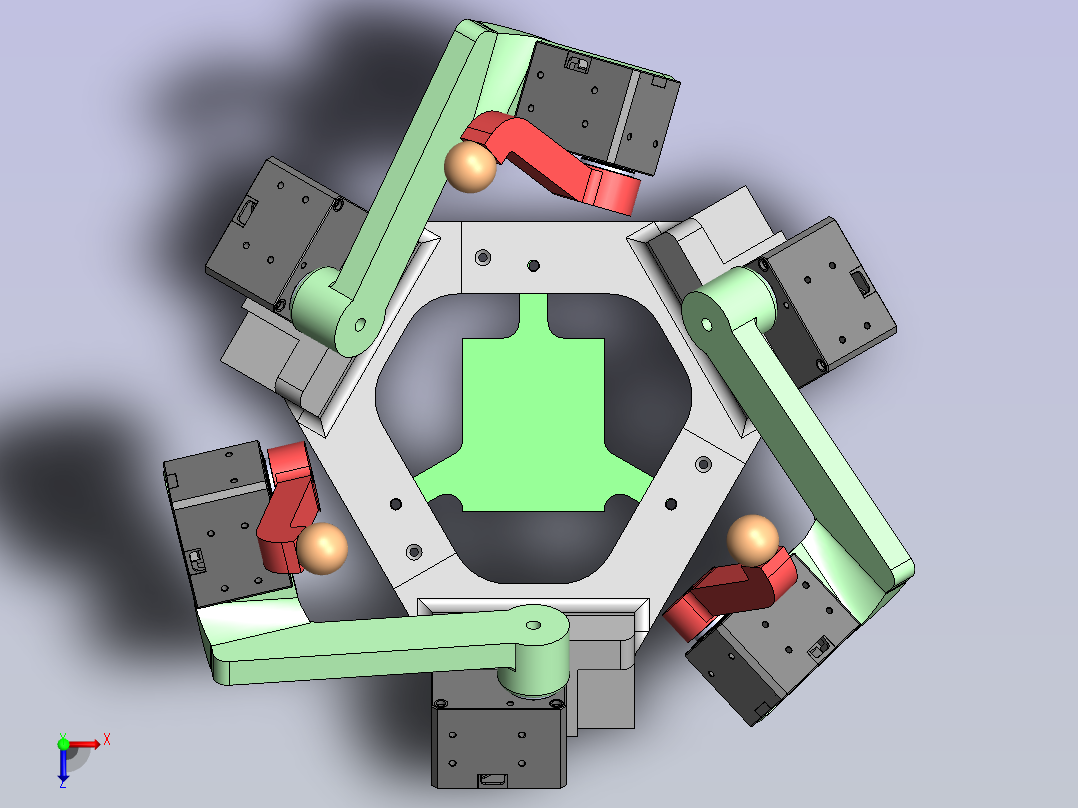 球面并联结构 sw24俯视图