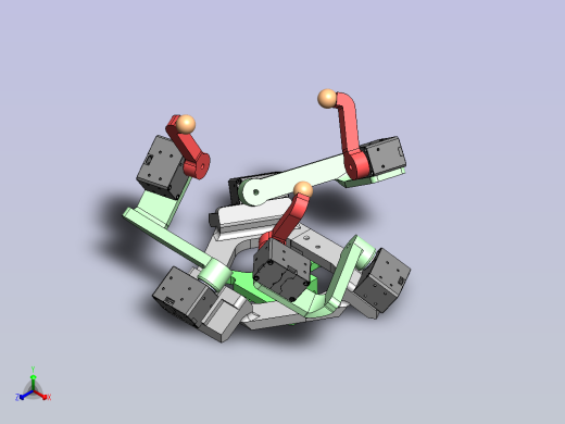 球面并联结构 sw24正等轴测缩略图
