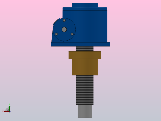 SWL100 螺母升降型蜗轮丝杆升降机[SWL100TM-2BⅠ-300-X-B]后视缩略图