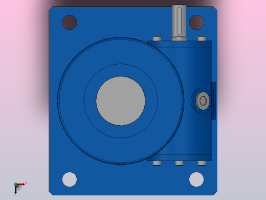 SWL100 螺母升降型蜗轮丝杆升降机[SWL100TM-2BⅠ-300-X-B]俯视缩略图