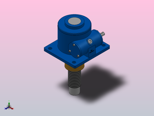 SWL100 螺母升降型蜗轮丝杆升降机[SWL100TM-2BⅠ-300-X-B]正等轴测缩略图