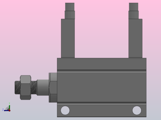 小型自由安装型气缸HCUJ系列[HCDUJB10-20DMF8PS]右视缩略图