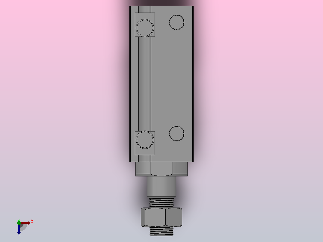 小型自由安装型气缸HCUJ系列[HCDUJB10-20DMF8PS]俯视图