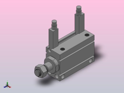 小型自由安装型气缸HCUJ系列[HCDUJB10-20DMF8PS]正等轴测缩略图