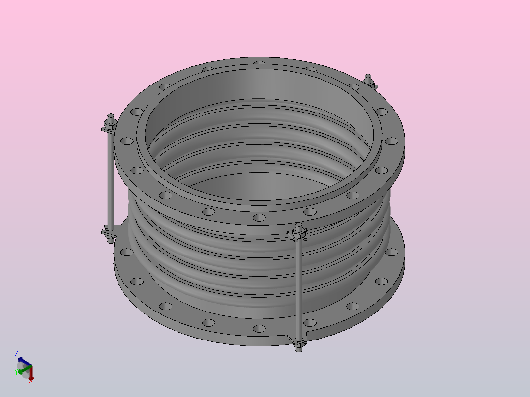 A型膨胀节_A6350N正等轴测图