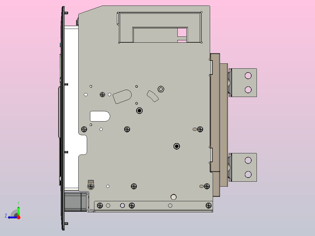 NA8-1600 200A-630A 3P 抽屉式-垂直接线+门框202409右视图