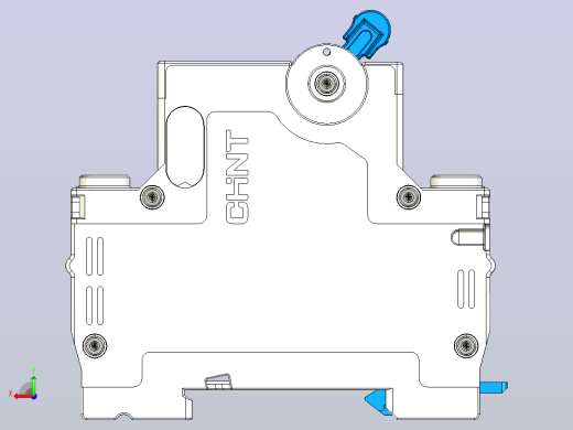NBDP-63 1P&amp;N小型断路器三维模型202404后视缩略图