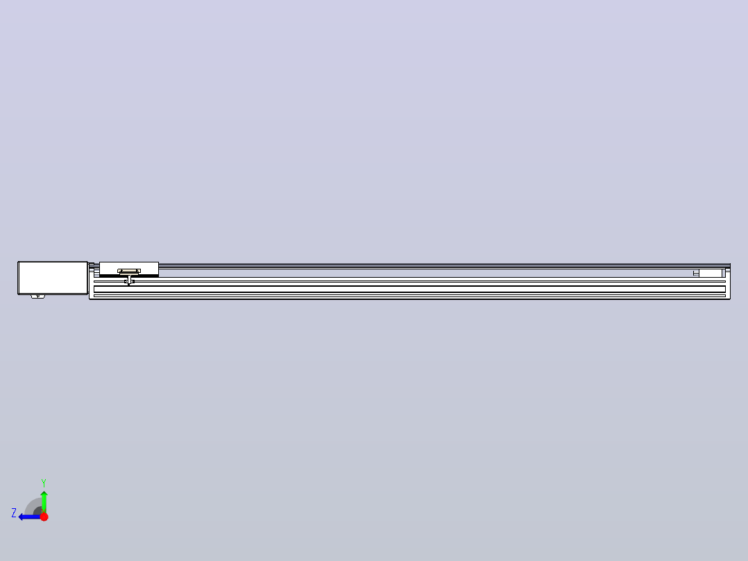 皮带直线轴半封闭可选导轨TPA-HNB-175D-140-L1400-MR-Y-P75-N3右视图