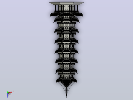 宝塔，塔，历史建筑俯视缩略图