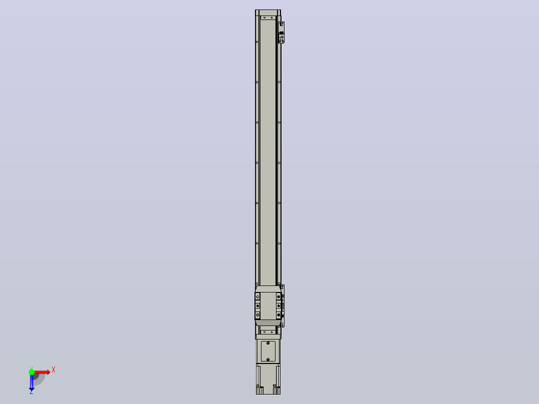 滚珠丝杠直线轴内置导轨TPA-GCR-65-1610C-L650-M-M40-N3俯视图